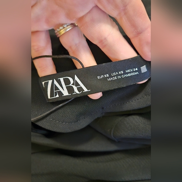 ZARA Suit Style Double Button Midi Dress In Black. Size XS NWOT - Picture 9 of 16